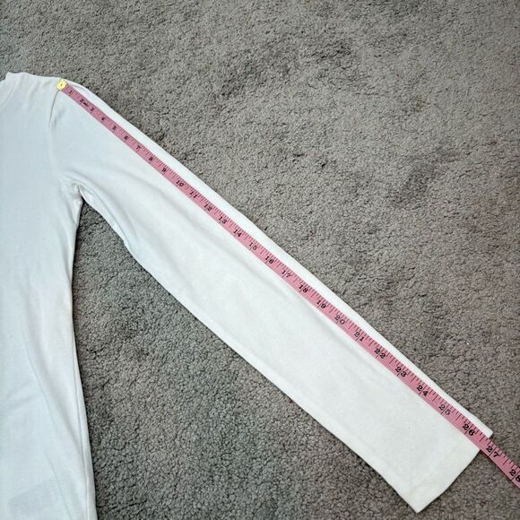 J. Crew Perfect Fit Long Sleeve Crewneck Tee in White Size M - Picture 7 of 11